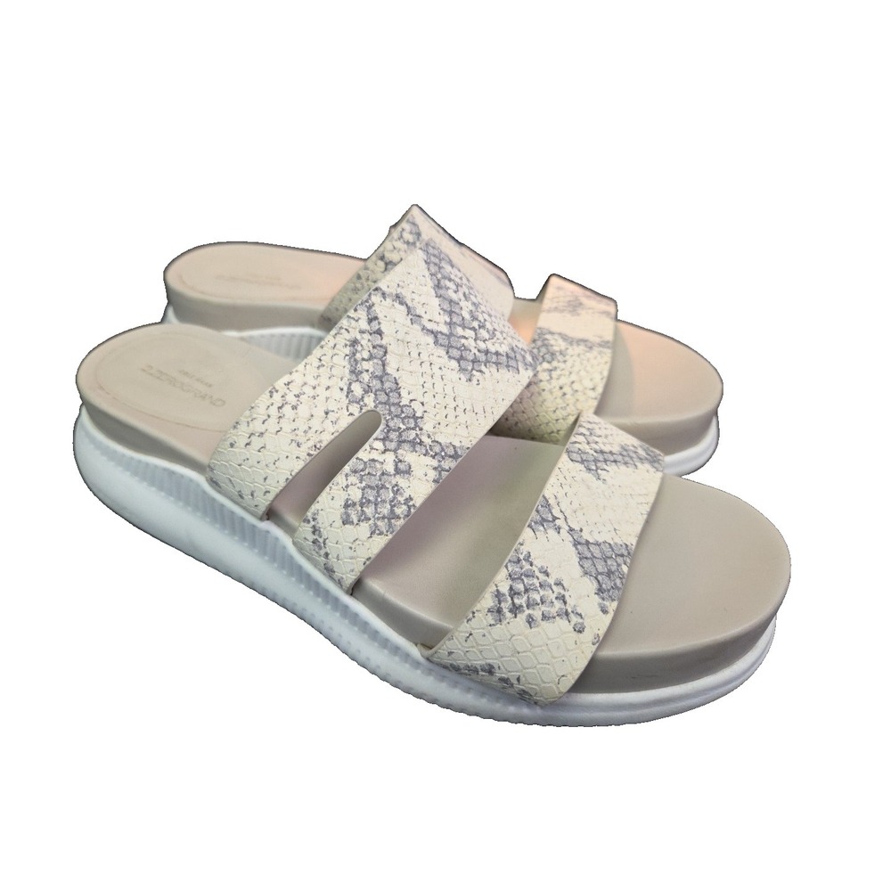 Cole Haan 2.Zerogrand Slide Snake Beige Tan White Sands W14591 Women's Sz 7.5B